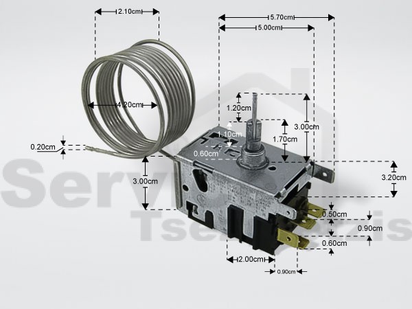 Gallery image 2 of ΘΕΡΜΟΣΤΑΤΗΣ ΨΥΓΕΙΟΥ ΜΟΝΟΠOΡΤΟ ΜΕ DEFROST DANFOSS 077B7002