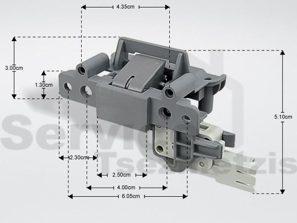 Gallery image 2 of ΚΛΕΙΔΑΡΙΑ ΠΟΡΤΑΣ ΠΛ.ΠΙΑΤΩΝ ARISTON DEA602
