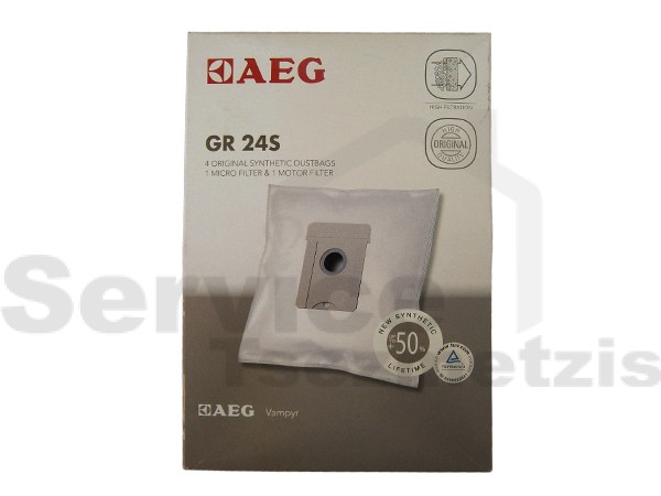 Gallery image 1 of ΣΑΚΟΥΛΑ ΣΚΟΥΠΑΣ AEG GR24S SET 4 ΤΕΜ + 2 ΦΙΛΤΡΑ 8996689012624