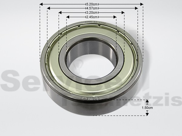 Gallery image 1 of ΡΟΥΛΕΜΑΝ ΠΛΥΝΤΗΡΙOY 6205ZZ SKF 25x52x15