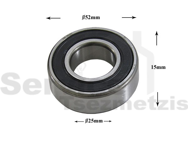 Gallery image 1 of ΡΟΥΛΕΜΑΝ ΠΛΥΝΤΗΡΙΟY ΡΟΥΧΩΝ 6205 2RS SKF 25x52x15