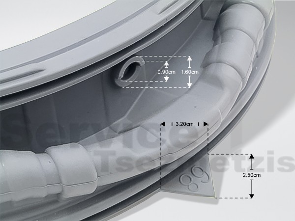 Gallery image 2 of ΛΑΣΤΙΧΟ ΠΟΡΤΑΣ ΠΛΥΝΤΗΡΙΟΥ ΡΟΥΧΩΝ  SAMSUNG DC64-03690A