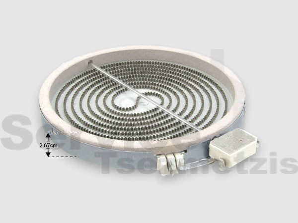 Gallery image 2 of ΕΣΤΙΑ ΚΟΥΖΙΝΑΣ ΚΕΡΑΜΙΚΗ 230ΜΜ 2100W WHIRLPOOL 481231018892