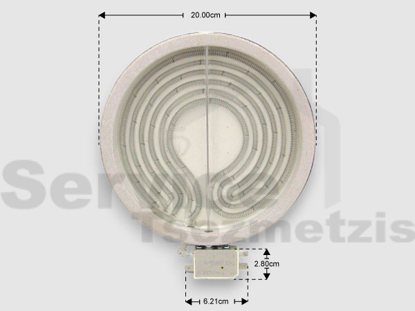 Gallery image 1 of ΓΝΗΣΙΑ ΕΣΤΙΑ ΚΟΥΖΙΝΑΣ ΚΕΡΑΜΙΚΗ 200ΜΜ 1700W WHIRLPOOL C00139053