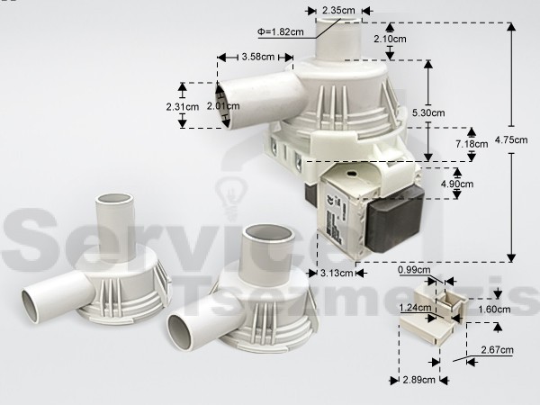 Gallery image 1 of ΑΝΤΛΙΑ ΠΛΥΝΤΗΡΙΟΥ ΡΟΥΧΩΝ HANNING DPS25R-039 KIT 240V 30W 8339140