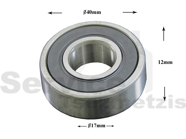 Gallery image 1 of ΡΟΥΛΕΜΑΝ ΠΛΥΝΤΗΡΙΟY ΡΟΥΧΩΝ 6203 2RS SKF 17x40x12