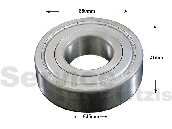 Gallery image 1 of ΡΟΥΛΕΜΑΝ ΠΛΥΝΤΗΡΙΟY ΡΟΥΧΩΝ SKF 6307ZZ 35x80x21
