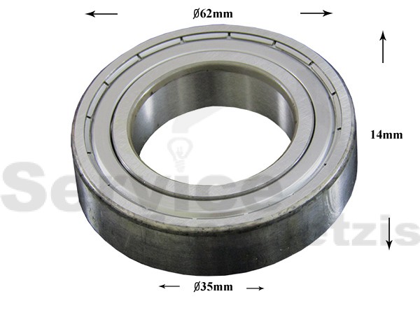 Gallery image 1 of ΡΟΥΛΕΜΑΝ ΠΛΥΝΤΗΡΙΟΥ ΡΟΥΧΩΝ 6007 ZZ SKF 35x62x14