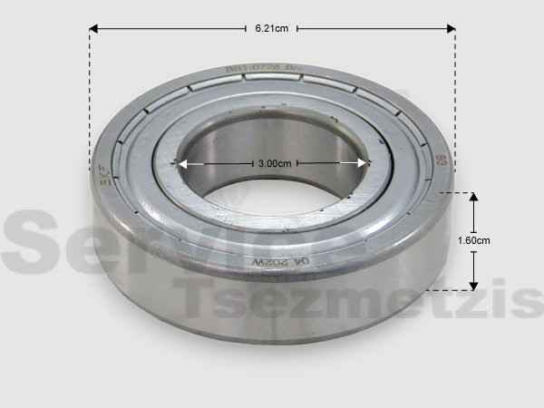 Gallery image 1 of ΡΟΥΛΕΜΑΝ ΠΛΥΝΤΗΡΙΟY ΡΟΥΧΩΝ 6206ZZ SKF 30x62x16
