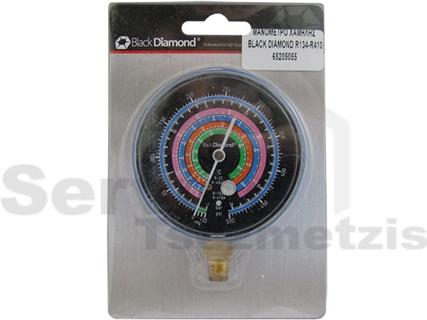 Gallery image 2 of ΜΑΝΟΜΕΤΡΟ 80ΜΜ R22/R134a/R404/R410a BLACK DIAMOND ΧΑΜΗΛΗΣ ΠΙΕΣΗΣ