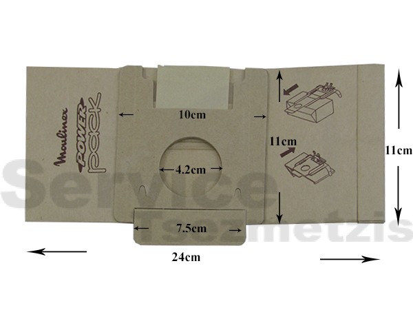 Gallery image 1 of ΣΑΚΟΥΛΑ ΣΚΟΥΠΑΣ MOULINEX POWERPACK SET 5 TEM + 2 ΦΙΛΤΡΑ