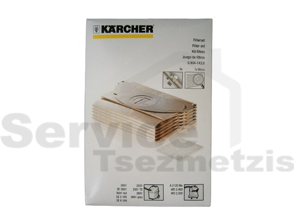 Gallery image 1 of ΣΑΚΟΥΛΑ ΣΚΟΥΠΑΣ KARCHER K2501/K3001 6.904-143.0 SET 5 ΤΕΜ
