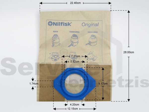 Gallery image 1 of ΣΑΚΟΥΛΑ ΣΚΟΥΠΑΣ NILFISK ORIGINAL 6 TEMAXIA 82095000