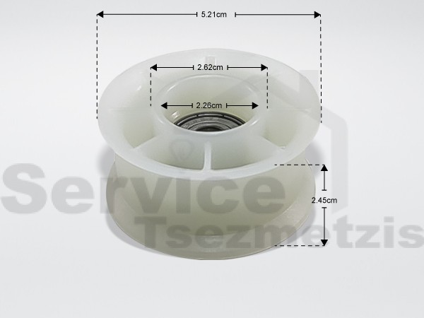 Gallery image 1 of ΤΡΟΧΑΛΙΑ ΜΟΤΕΡ ΠΛΥΝΤΗΡΙΟΥ ΡΟΥΧΩΝ ARISTON INDESIT C00519663