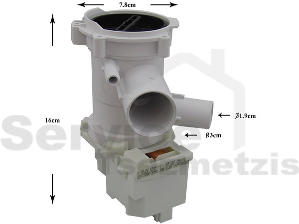 Gallery image 1 of ΑΝΤΛΙΑ ΠΛΥΝΤΗΡΙΟΥ ΡΟΥΧΩΝ SIEMENS BOSCH 30W 00143922