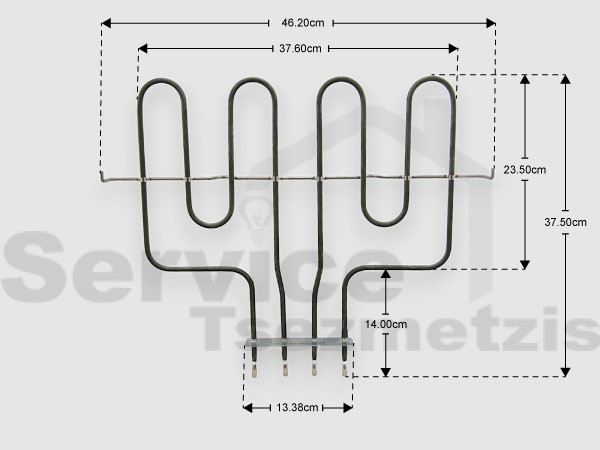 Gallery image 1 of ΑΝΤΙΣΤΑΣΗ ΦΟΥΡΝΟΥ ΑΝΩ ΜΕΡΟΣ WHIRLPOOL 2660W 230V  C00230133