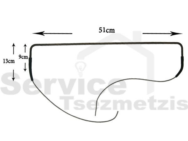 Gallery image 1 of ΑΝΤΙΣΤΑΣΗ ΨΥΓΕΙΟΥ ΣΩΛΗΝΩΤΗ  51Χ9CM  220V