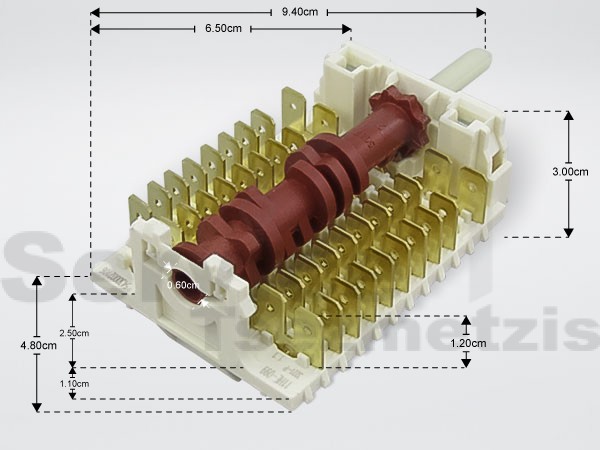 Gallery image 1 of ΔΙΑΚΟΠΤΗΣ ΕΠΙΛΟΓΗΣ ΦΟΥΡΝΟΥ SIEMENS 8 ΘΕΣΕΩΝ 10+9 ΕΠΑΦΕΣ 00424123