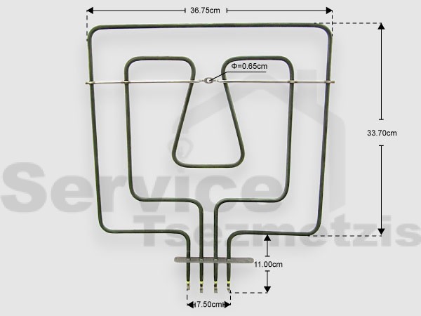 Gallery image 1 of ΑΝΤΙΣΤΑΣΗ ΚΟΥΖΙΝΑΣ ΑΝΩ SIEMENS 2700W 230V 776188