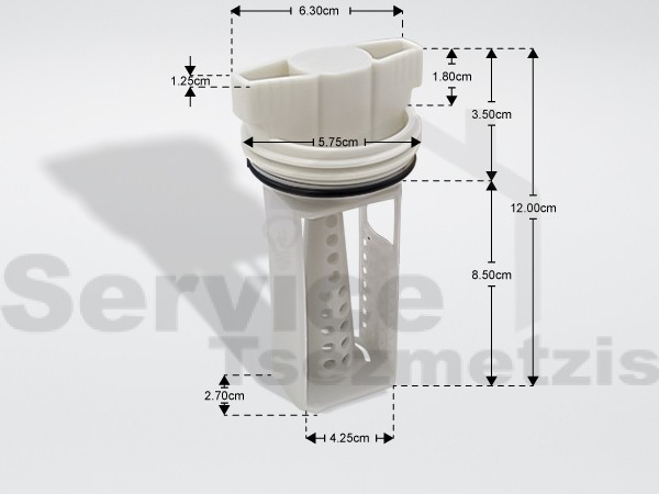 Gallery image 1 of ΣΩΜΑ ΦΙΛΤΡΟΥ ΑΝΤΛΙΑΣ ΠΛΥΝΤΗΡΙΟΥ ΡΟΥΧΩΝ SAMSUNG DC63-00998A