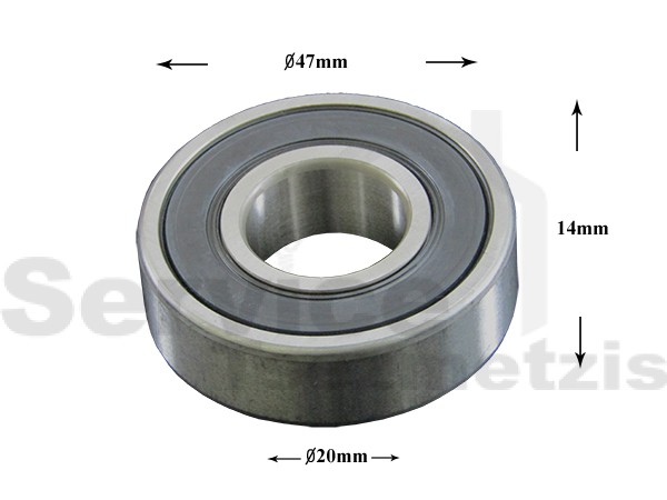 Gallery image 1 of ΡΟΥΛΕΜΑΝ ΠΛΥΝΤΗΡΙΟY ΡΟΥΧΩΝ 6204 2RS SKF 20x47x14