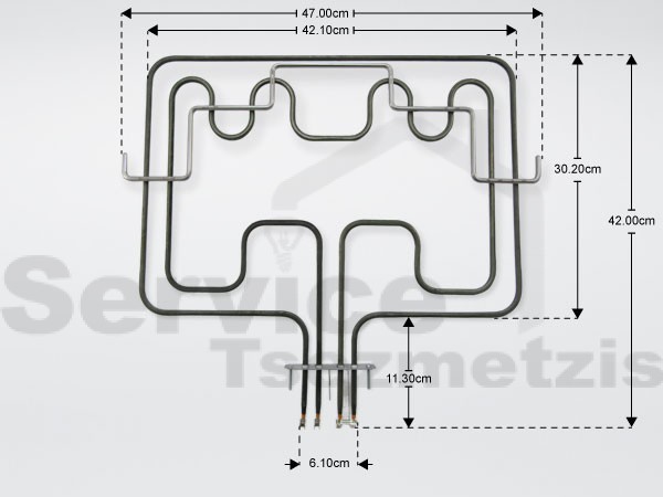Gallery image 1 of ΑΝΤΙΣΤΑΣΗ ΑΝΩ ΓΚΡΙΛ AEG ZANUSSI ELECTROLUX 1000+2100W 3878253511