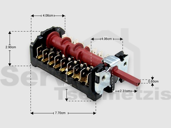 Gallery image 1 of ΔΙΑΚΟΠΤΗΣ ΕΠΙΛΟΓΗΣ ΦΟΥΡΝΟΥ DAEWOO 9+9 ΕΠΑΦΕΣ 6 ΘΕΣΕΩΝ 32012450