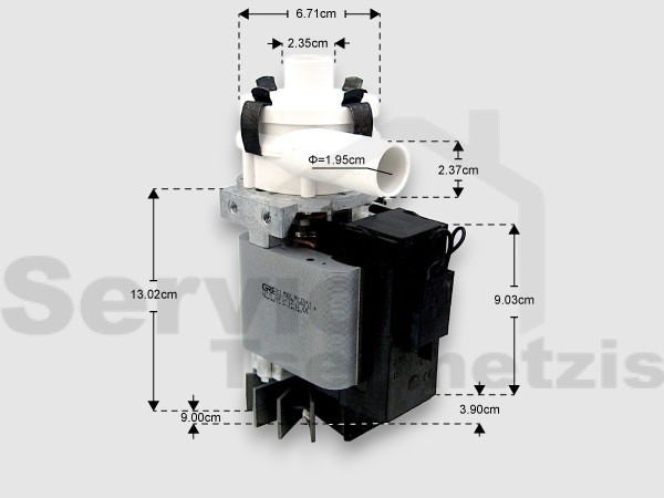Gallery image 1 of ΜΟΤΕΡ ΠΛΥΣΕΩΣ 190W 220V 50Hz GRE1001