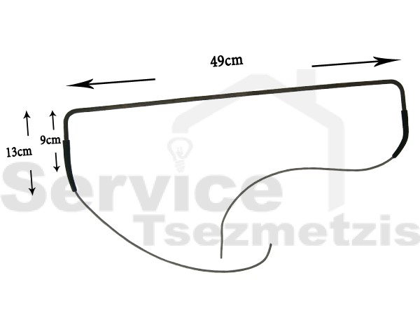 Gallery image 1 of ΑΝΤΙΣΤΑΣΗ ΨΥΓΕΙΟY ΣΩΛΗΝΩΤΗ 49Χ9CM 400W 220V