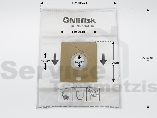 Gallery image 2 of ΣΑΚΟΥΛΑ ΣΚΟΥΠΑΣ SAMSUNG NILFISK ORIGINAL 5 TEMAXIA 30050002