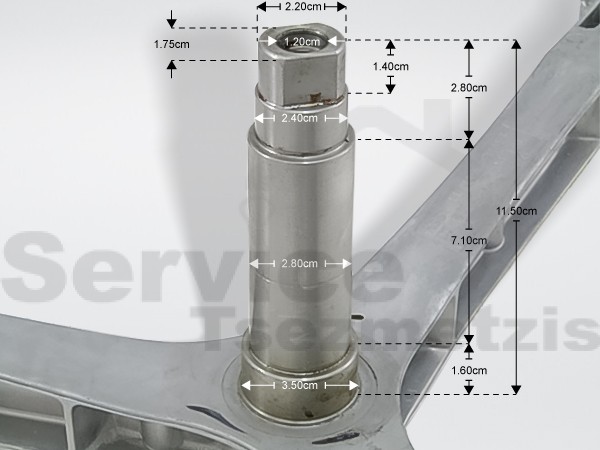 Gallery image 2 of ΑΞΟΝΑΣ ΤΥΜΠΑΝΟΥ ΠΛΥΝΤΗΡΙΟΥ ΡΟΥΧΩΝ SAMSUNG DC97-18457A