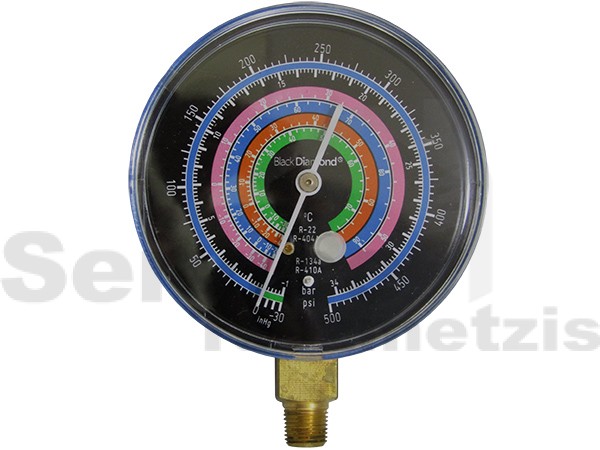 Gallery image 1 of ΜΑΝΟΜΕΤΡΟ 80ΜΜ R22/R134a/R404/R410a BLACK DIAMOND ΧΑΜΗΛΗΣ ΠΙΕΣΗΣ
