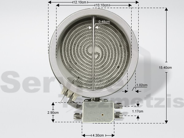 Gallery image 1 of ΕΣΤΙΑ ΚΕΡΑΜΙΚΗ SIEMENS BOSCH Φ10CM 650W 00674840