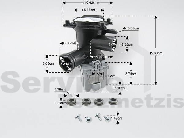 Gallery image 1 of ΑΝΤΛΙΑ ΠΛΥΝΤΗΡΙΟY ΡΟΥΧΩΝ  SIEMENS BOSCH 00144971 00145338