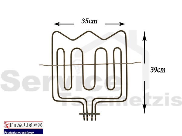 Gallery image 1 of ΑΝΤΙΣΤΑΣΗ ΚΟΥΖΙΝΑΣ ΑΝΩ ΜΕΡΟΣ - ΓΚΡΙΛ CONTI BEKO 1000+2000W