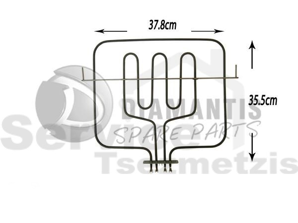 Gallery image 1 of ΑΝΤΙΣΤΑΣΗ ΚΟΥΖΙΝΑΣ ΑΝΩ ΜΕΡΟΣ ΓΚΡΙΛ CANDY 2700W (1500+1200W)  92740984