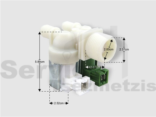 Gallery image 1 of ΒΑΛΒΙΔΑ ΠΛΥΝΤΗΡΙΟY ΡΟΥΧΩΝ ZANUSSI ELECTROLUX ΔΙΠΛΗ ΛΕΥΚΟ 14MM ΠΡΑΣΙΝΟ 12MM