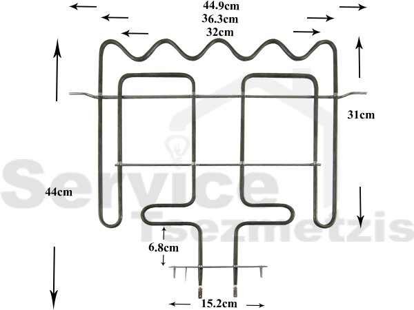 Gallery image 1 of ΑΝΤΙΣΤΑΣΗ ΚΟΥΖΙΝΑΣ ΑΝΩ ΜΕΡΟΣ WHIRLPOOL 2450W 230V 480121103613