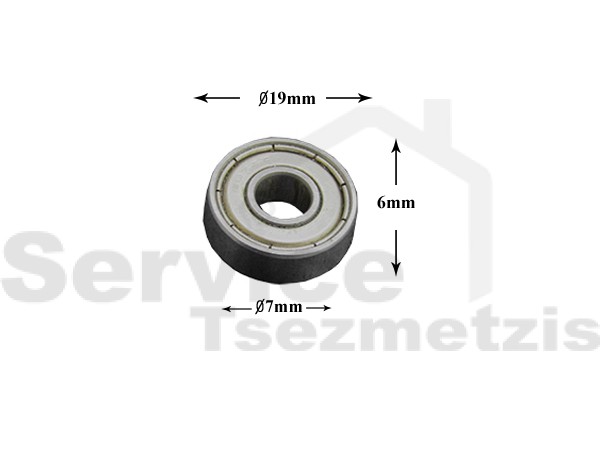 Gallery image 1 of ΡΟΥΛΕΜΑΝ ΠΛΥΝΤΗΡΙΟY ΡΟΥΧΩΝ 607ZZ 7x19x6