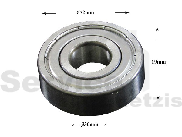 Gallery image 1 of ΡΟΥΛΕΜΑΝ ΠΛΥΝΤΗΡΙΟY ΡΟΥΧΩΝ SKF 6306 ZZ 30x72x19