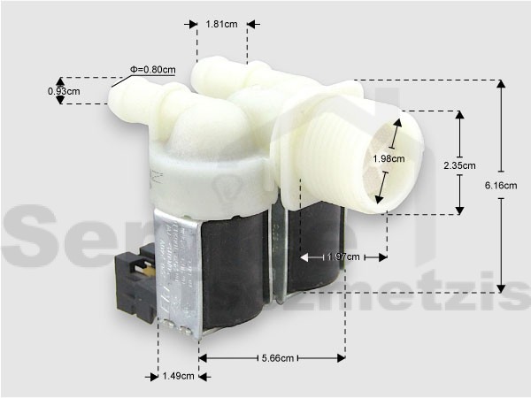 Gallery image 1 of ΒΑΛΒΙΔΑ ΠΛΥΝΤΗΡΙΟΥ ΡΟΥΧΩΝ ΔΙΠΛΗ ΕΥΘΕΙΑ ZANUSSI 1240825040