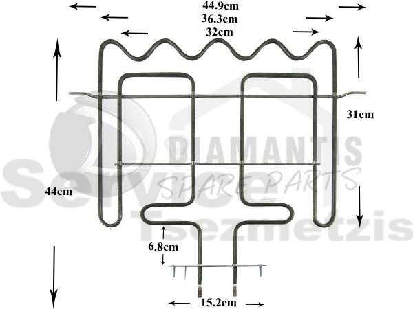 Gallery image 1 of ΑΝΤΙΣΤΑΣΗ ΚΟΥΖΙΝΑΣ ΑΝΩ ΜΕΡΟΣ WHIRLPOOL 2450W 230V 480121103613