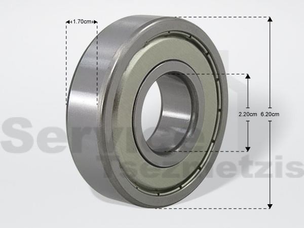 Gallery image 1 of ΡΟΥΛΕΜΑΝ ΠΛΥΝΤΗΡΙΟΥ ELECTROLUX R 6305 ZZ 3790803104 25x62x17