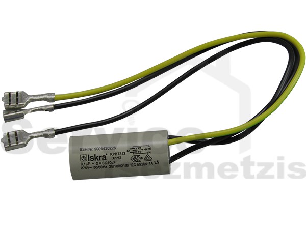 Gallery image 1 of ΠΥΚΝΩΤΗΣ ΑΝΤΙΠΑΡΑΣΙΤΙΚΟΣ 0,1MF+2X0.010MF SIEMENS BOSCH 12028411