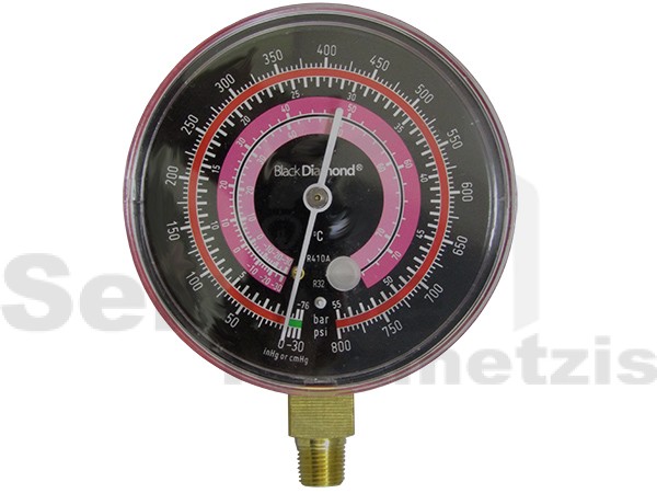 Gallery image 1 of ΜΑΝΟΜΕΤΡΟ 80ΜΜ R32/R410a BLACK DIAMOND ΥΨΗΛΗΣ ΠΙΕΣΗΣ