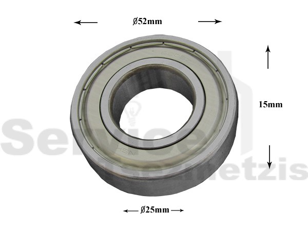 Gallery image 1 of ΡΟΥΛΕΜΑΝ ΠΛΥΝΤΗΡΙΟΥ ΡΟΥΧΩΝ 6205ΖΖ NSK 25x52x15