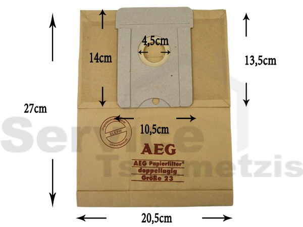 Gallery image 1 of ΣΑΚΟΥΛΑ  ΣΚΟΥΠΑΣ AEG GR23-26 700-799 SET 5 ΤΕΜ + 2 ΦΙΛΤΡΑ