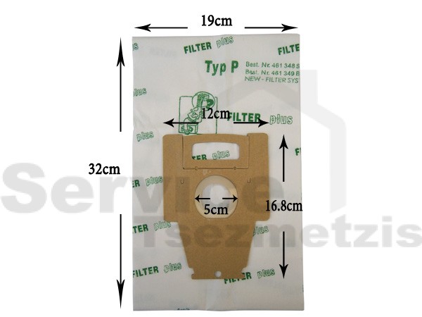 Gallery image 1 of ΣΑΚΟΥΛΑ ΣΚΟΥΠΑΣ SIEMENS BOSCH TYPE P SET 5 ΤΕΜ + 2 ΦΙΛΤΡΑ